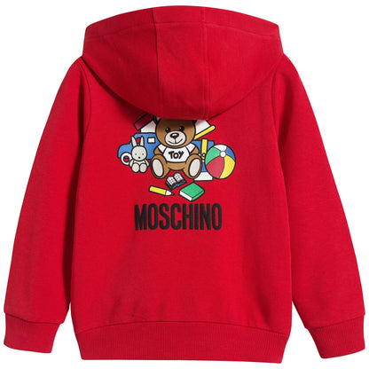 Baby Boys & Girls Red Zip Hooded Sweatshirt
