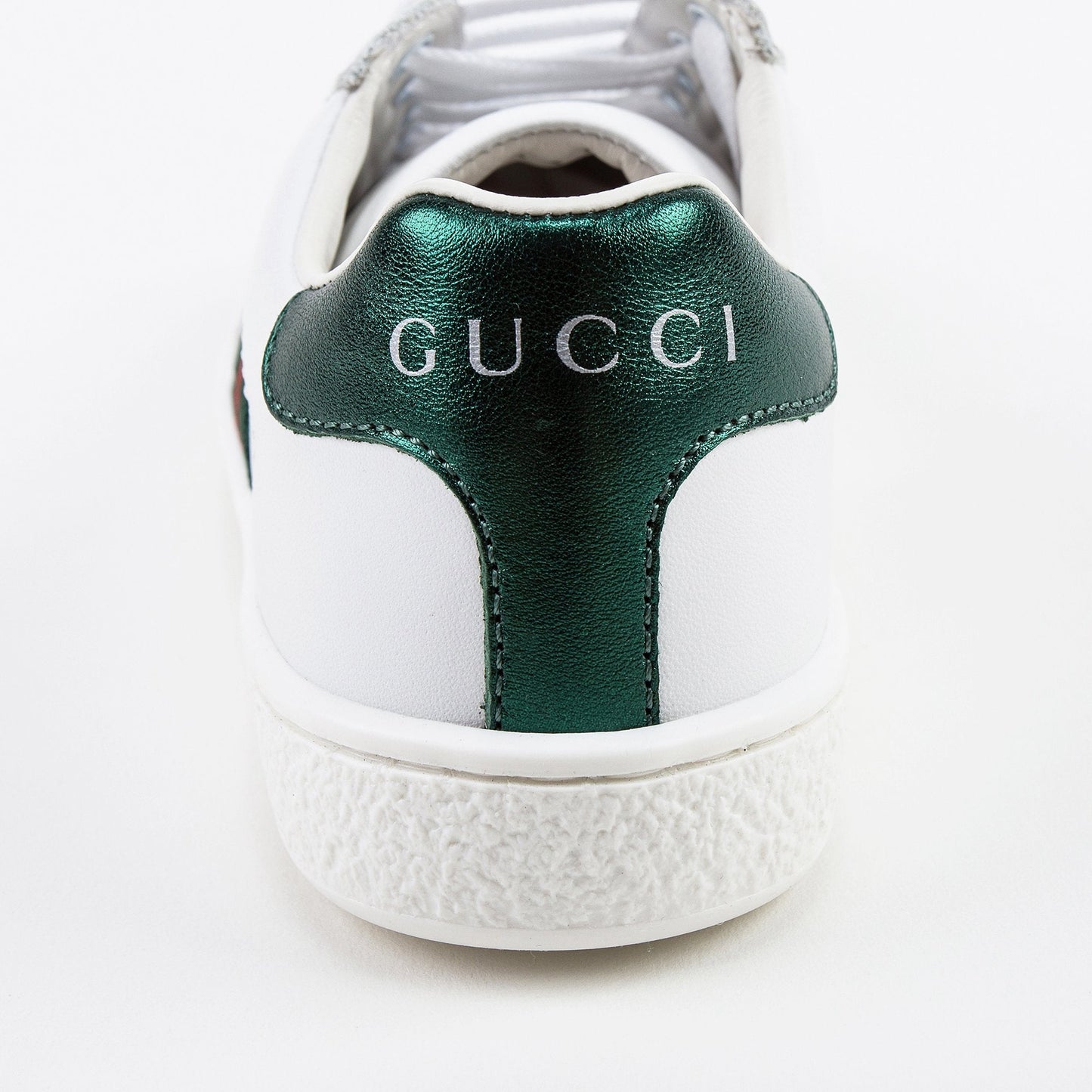 Girls White  Shoelace  Leather Trainers