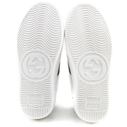 Girls White  Shoelace  Leather Trainers