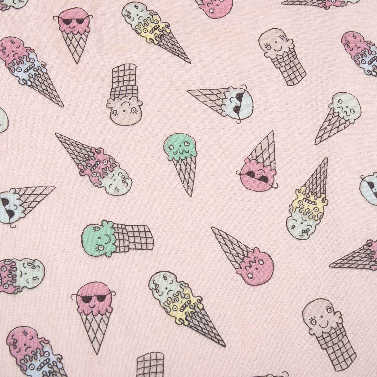 Girls Pink Icecreams Printed Dress