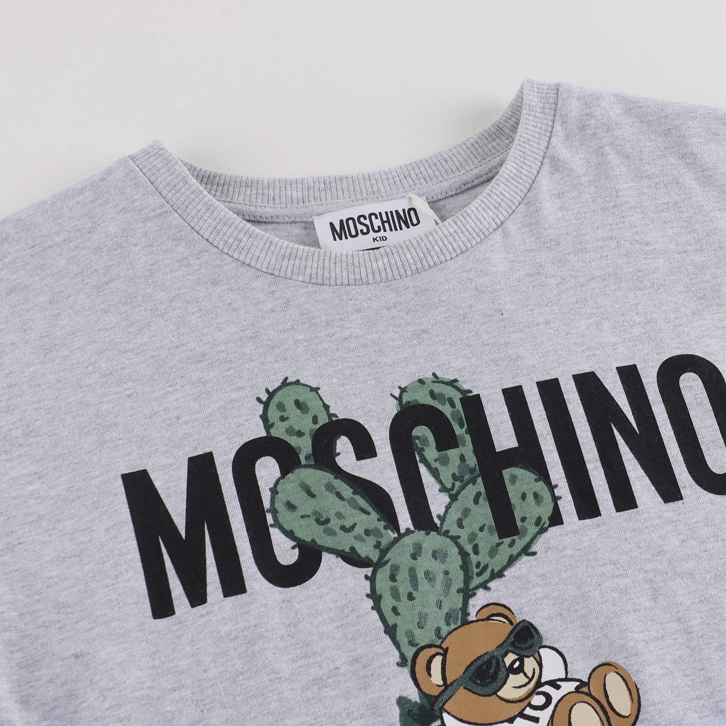 儿童灰色印花棉T恤