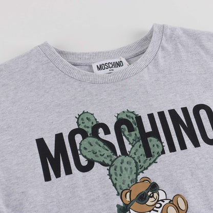 儿童灰色印花棉T恤