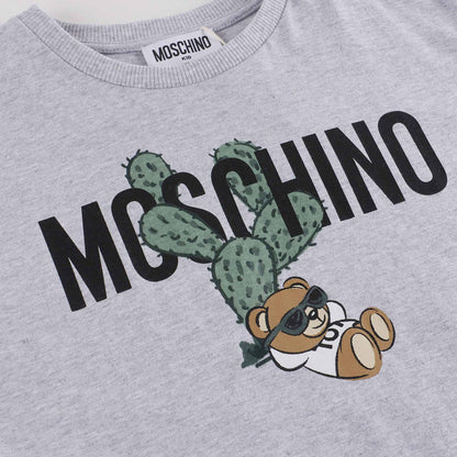 儿童灰色印花棉T恤