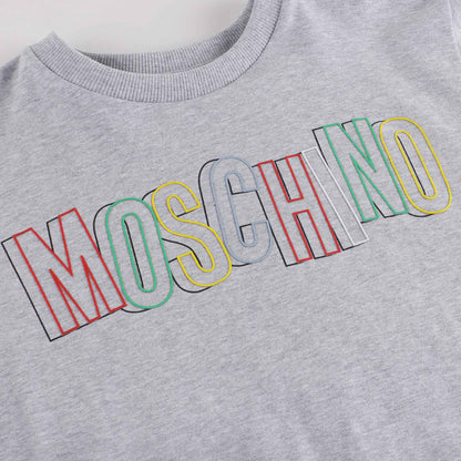 儿童灰色Logo棉T恤