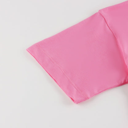 儿童粉色Logo棉T恤