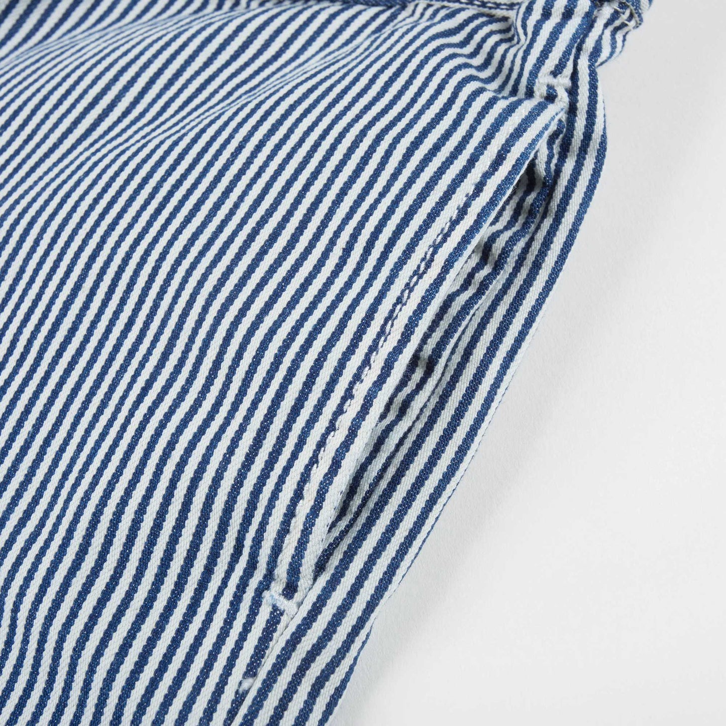 Girls Blue Striped Cotton Trousers