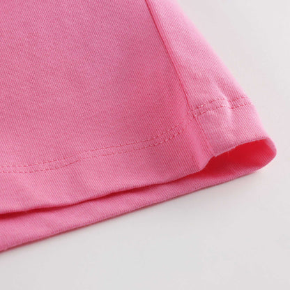 儿童粉色棉T恤