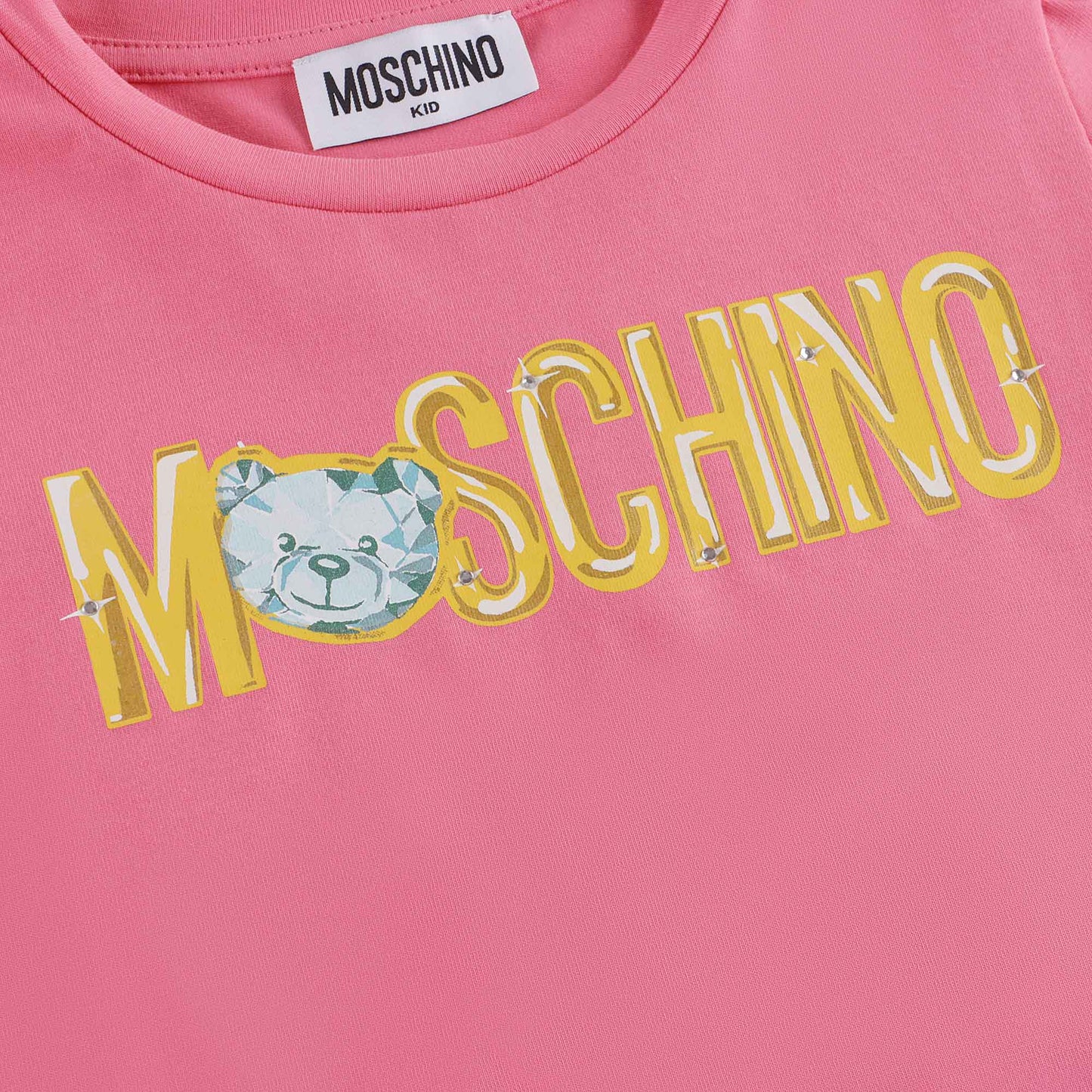 女童粉色Logo棉T恤