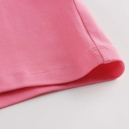 女童粉色Logo棉T恤