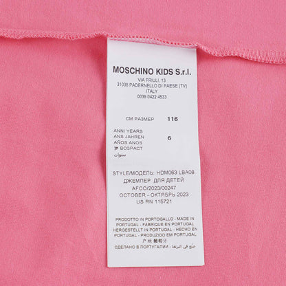 女童粉色Logo棉T恤