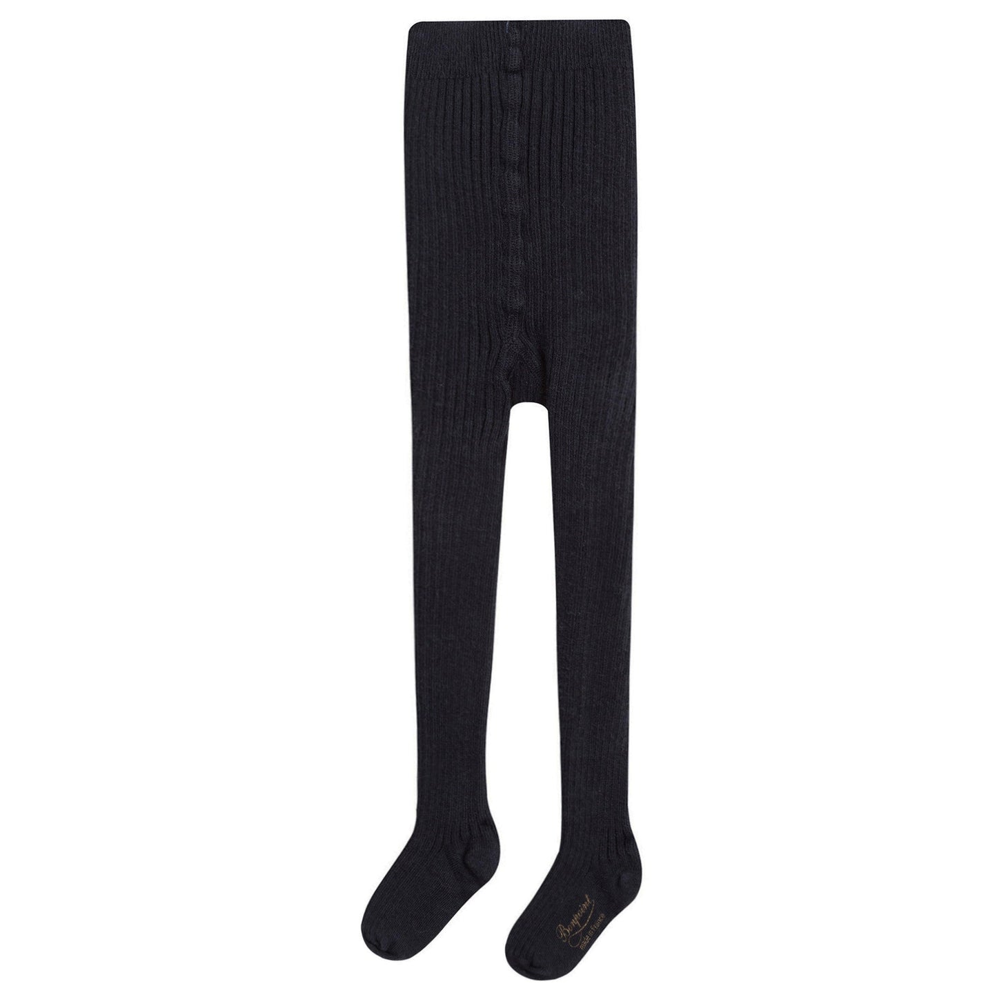 Baby Girls Navy Blue Cotton Ribbed Tights