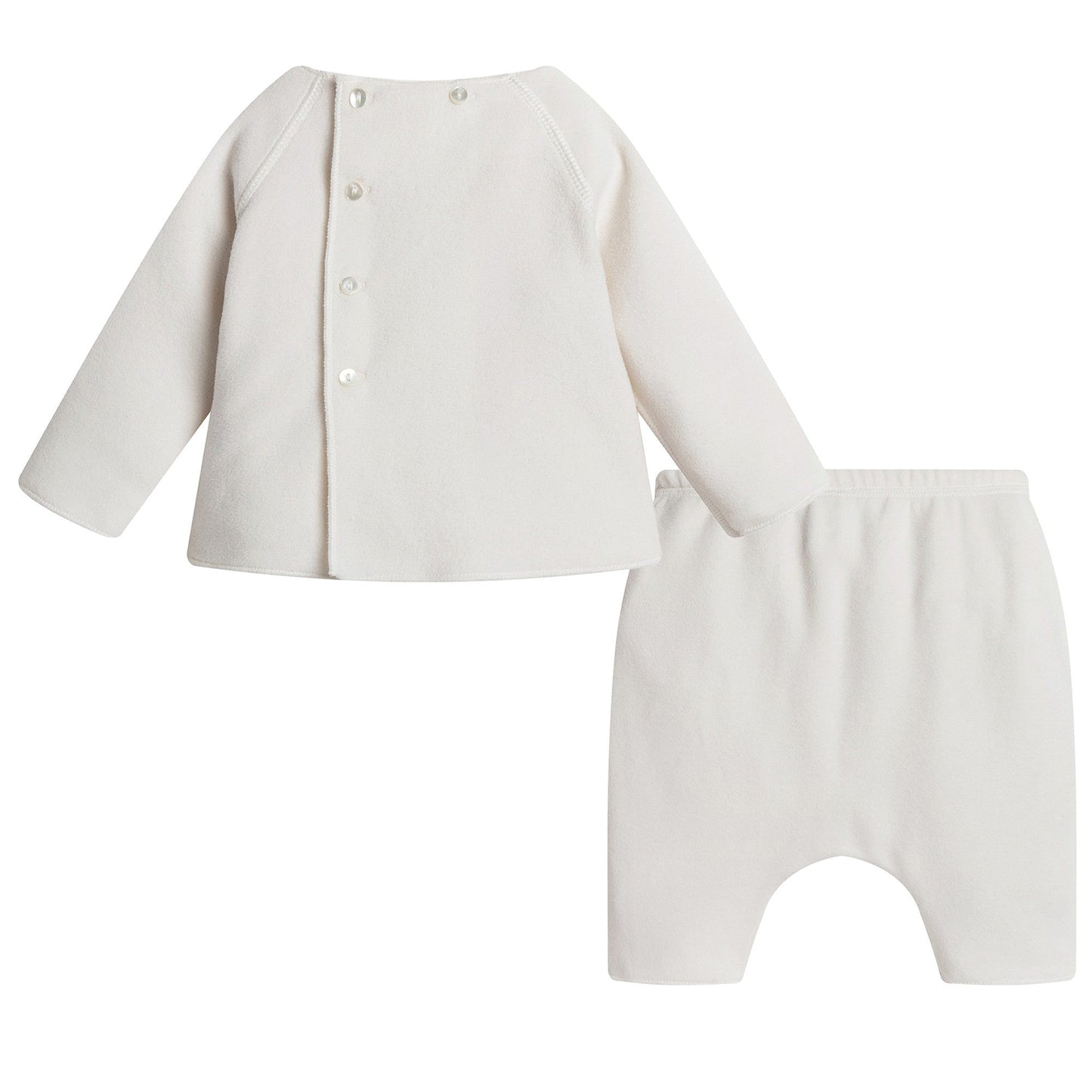 Baby Beige Tops & Bottoms Two Piece Set