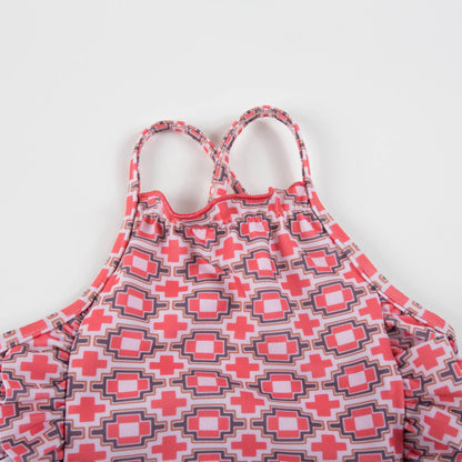 Baby Girls Red Kaleido Print Jersey Swimsuit