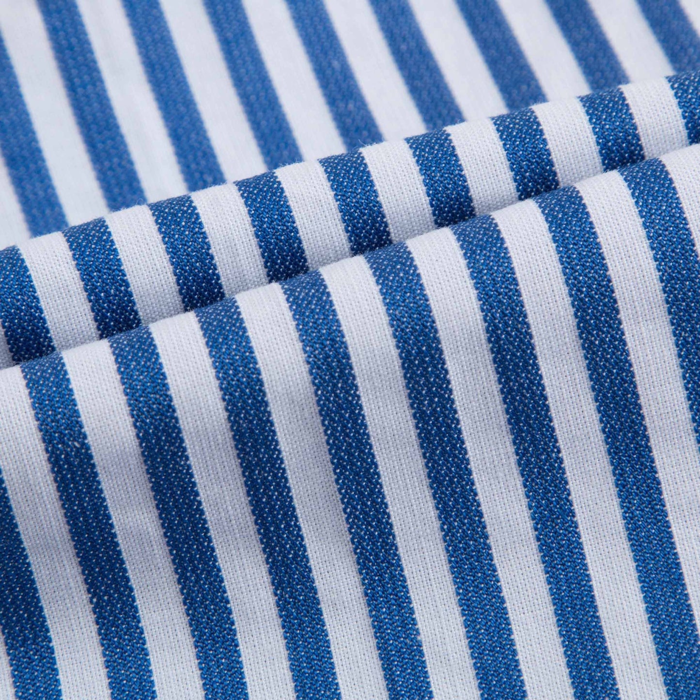 Girls Blue & White Striped Capri Pants