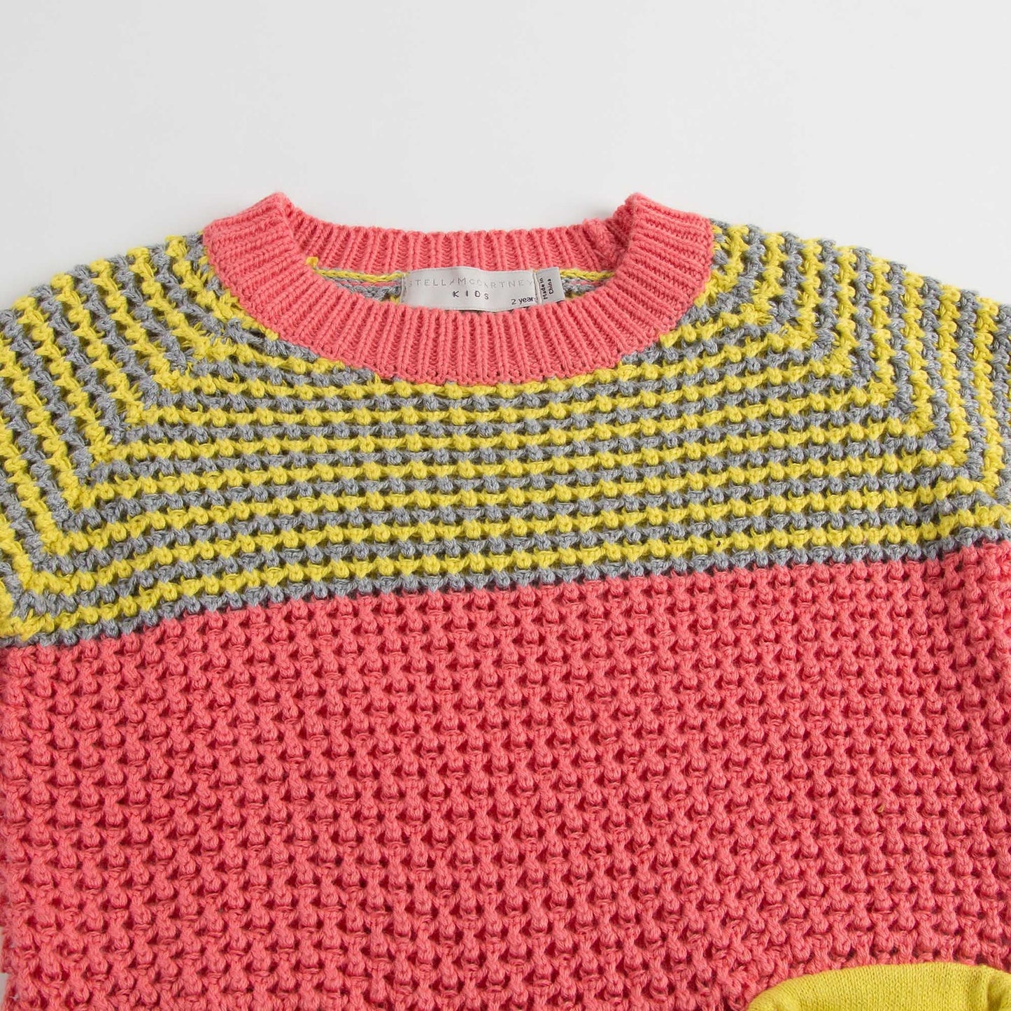 Girls Red Cotton 'Blossom' Sweater