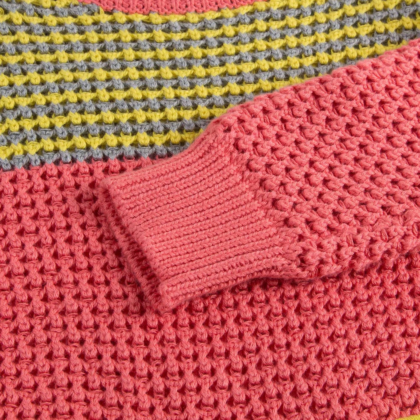 Girls Red Cotton 'Blossom' Sweater