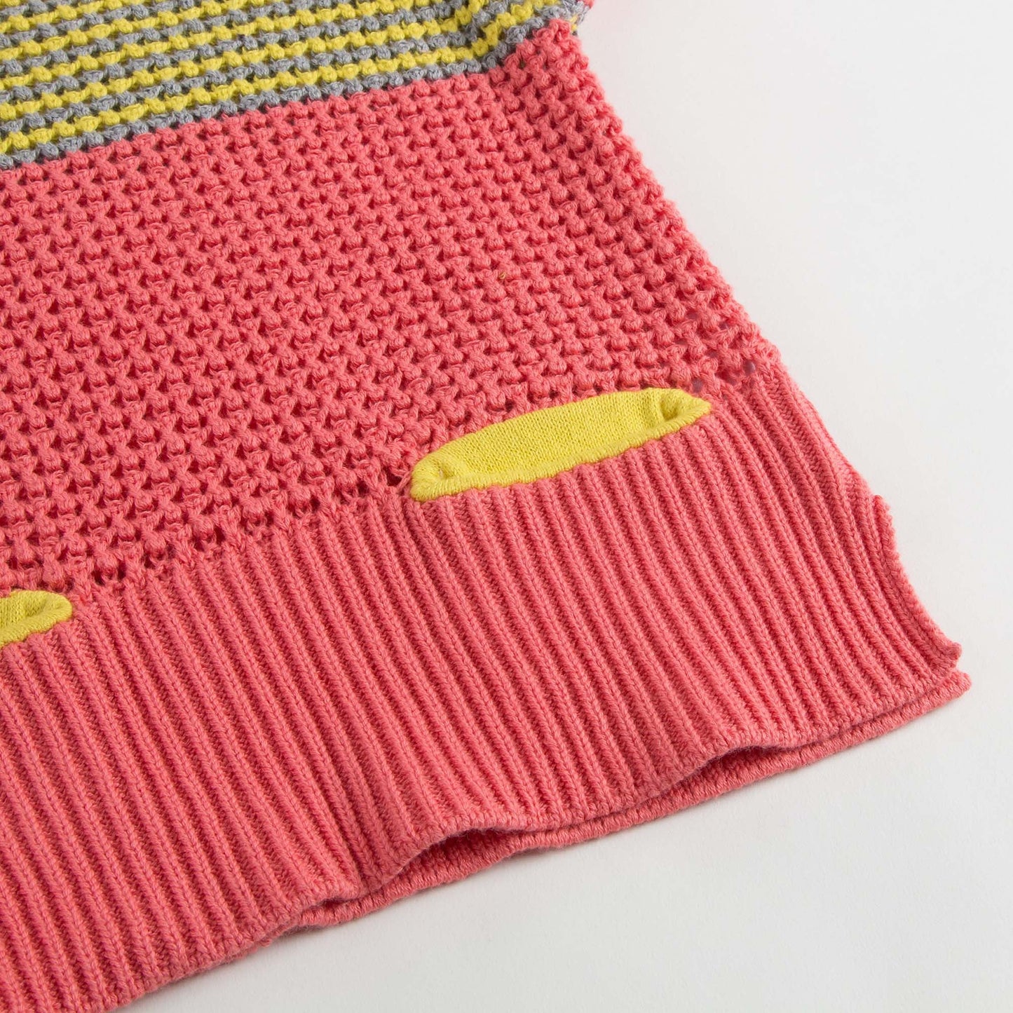 Girls Red Cotton 'Blossom' Sweater