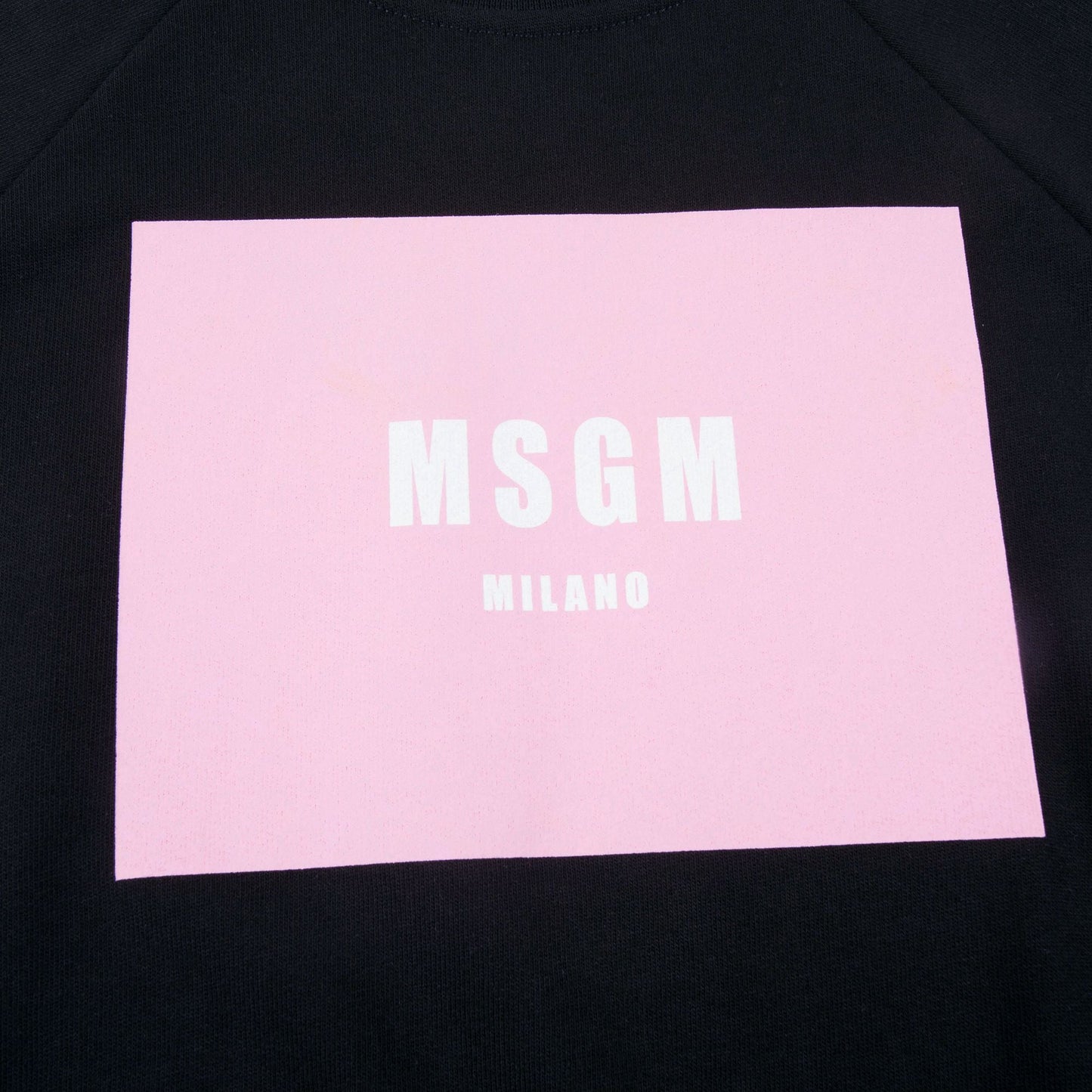 Girls Black Logo Cotton Over Swea T-shirt