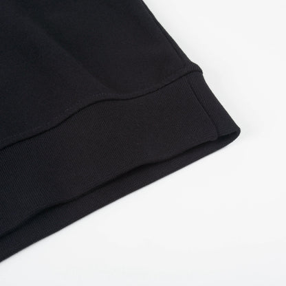Girls Black Logo Cotton Over Swea T-shirt
