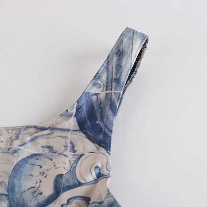 女士蓝色芭蕾舞连体衣