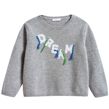Girls Grey Wool Sweater
