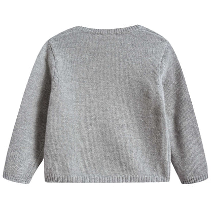 Girls Grey Wool Sweater