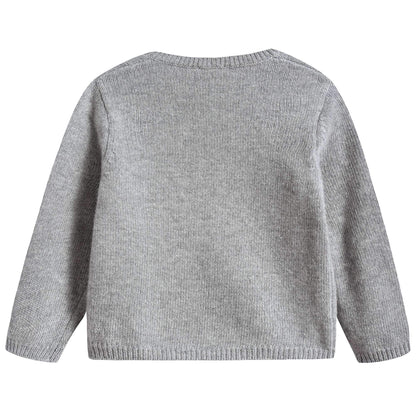 Girls Grey Wool Sweater