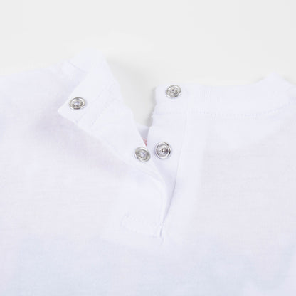 Baby White Icecream Printed T-shirt