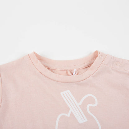 Baby Girls Pink Icecream Printed T-shirt