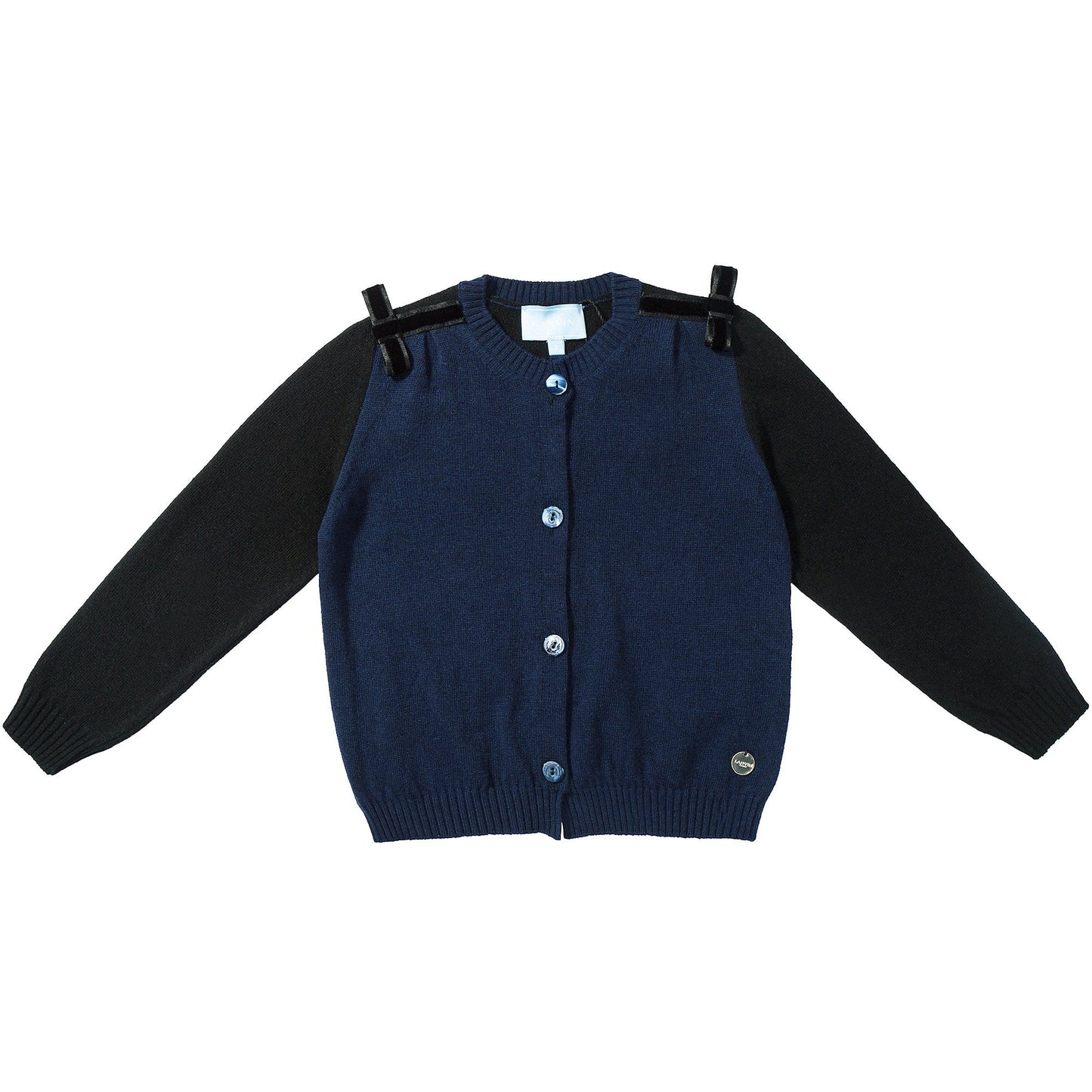 Girls  Blue  Bow  Tie  Cardigan