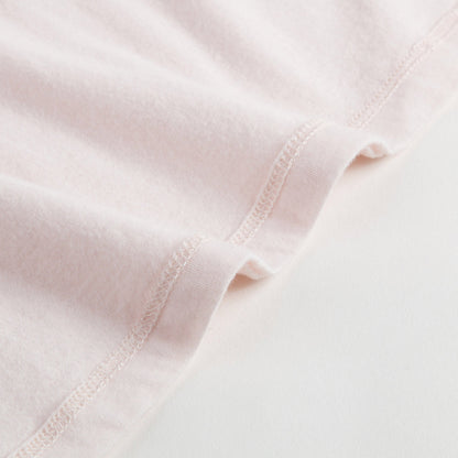 Girls Pale Pink Cotton Gold Cherry Trims T-Shirt