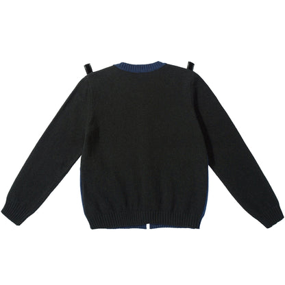 Girls  Blue  Bow  Tie  Cardigan