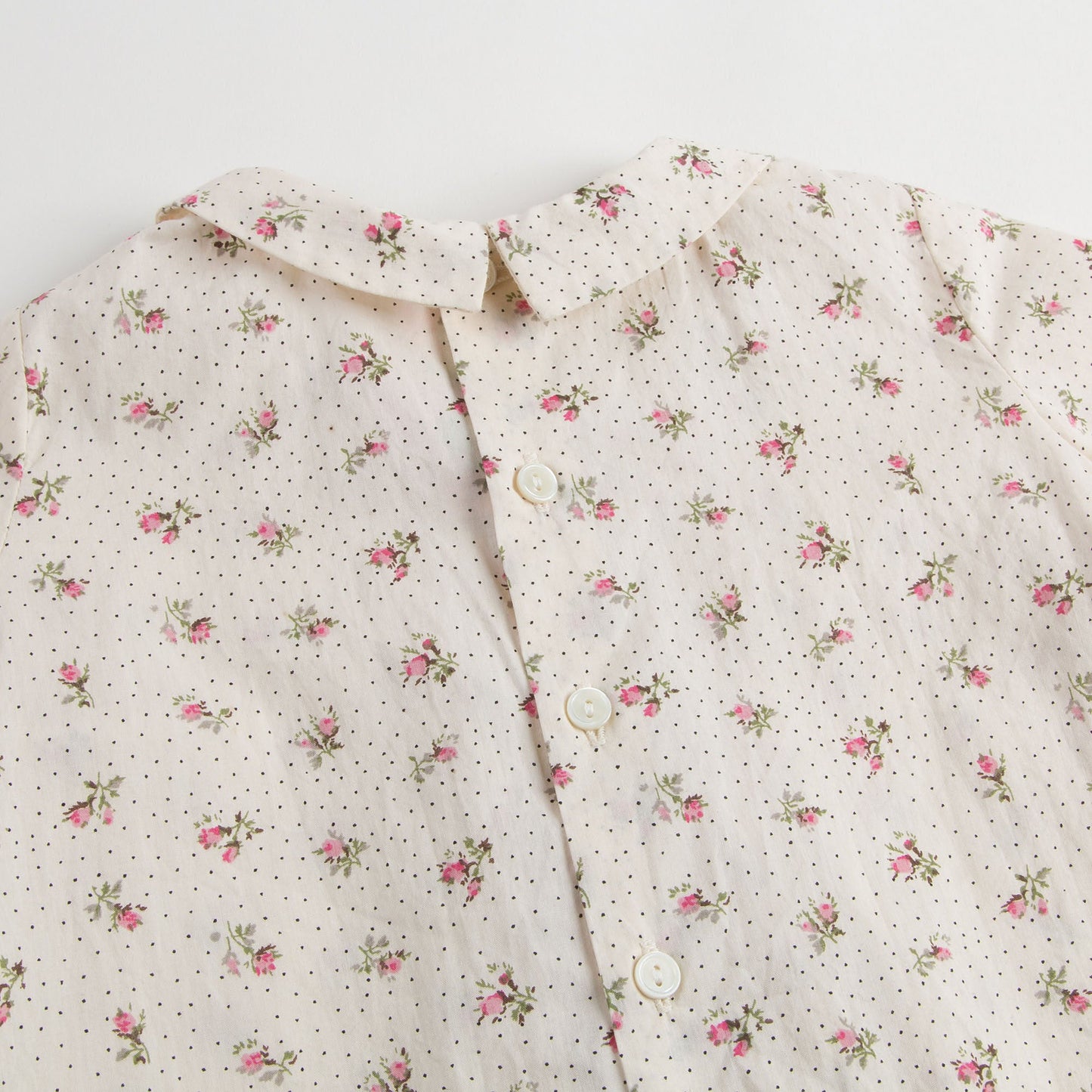 Baby Girls Dusky Pink Allover Flower Printed Trims Blouse