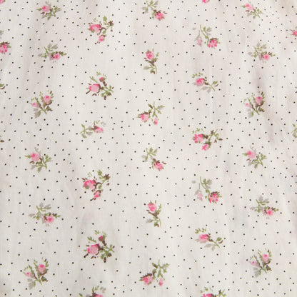 Baby Girls Dusky Pink Allover Flower Printed Trims Blouse