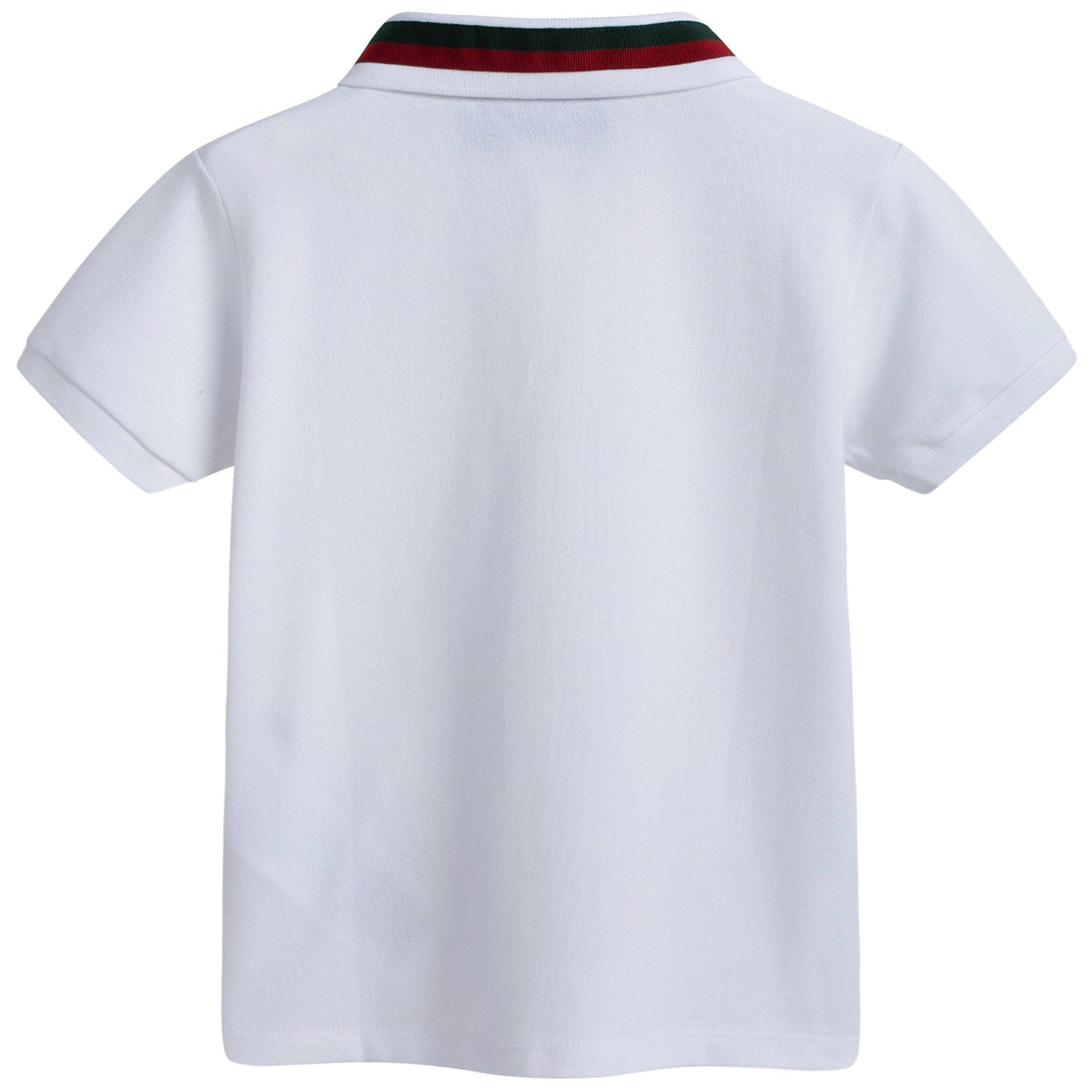 Boys White Cotton Polo Shirt