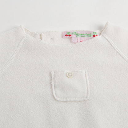 Baby Beige Tops & Bottoms Two Piece Set