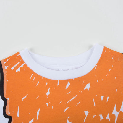 Girls & Boys White Icecream Printed T-shirt