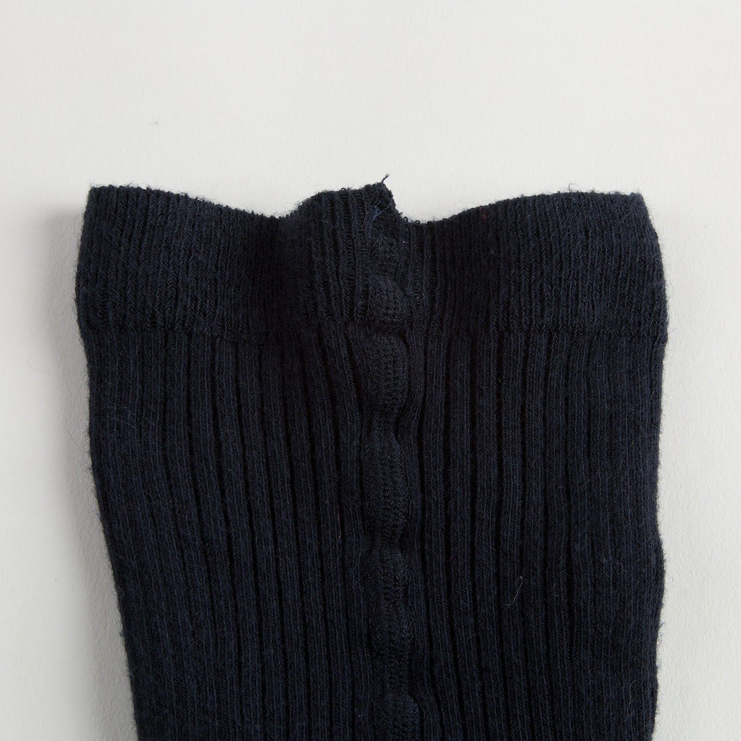 Baby Girls Navy Blue Cotton Ribbed Tights