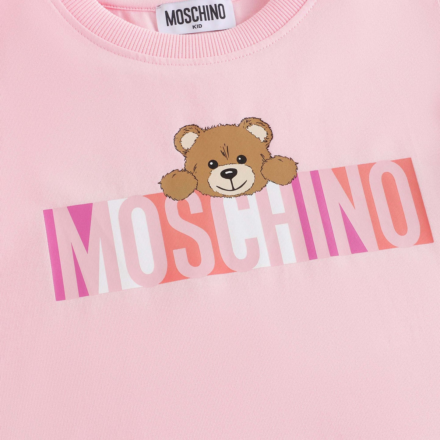 女童粉色Logo棉连衣裙