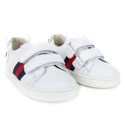 Baby White Leather Trainers