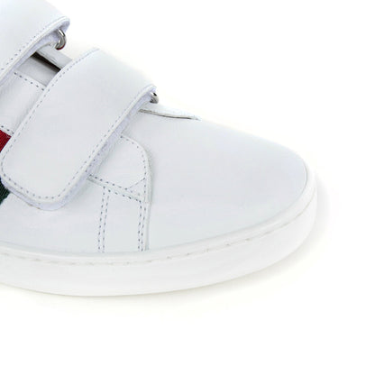 Boys & Girls White Leather Trainers