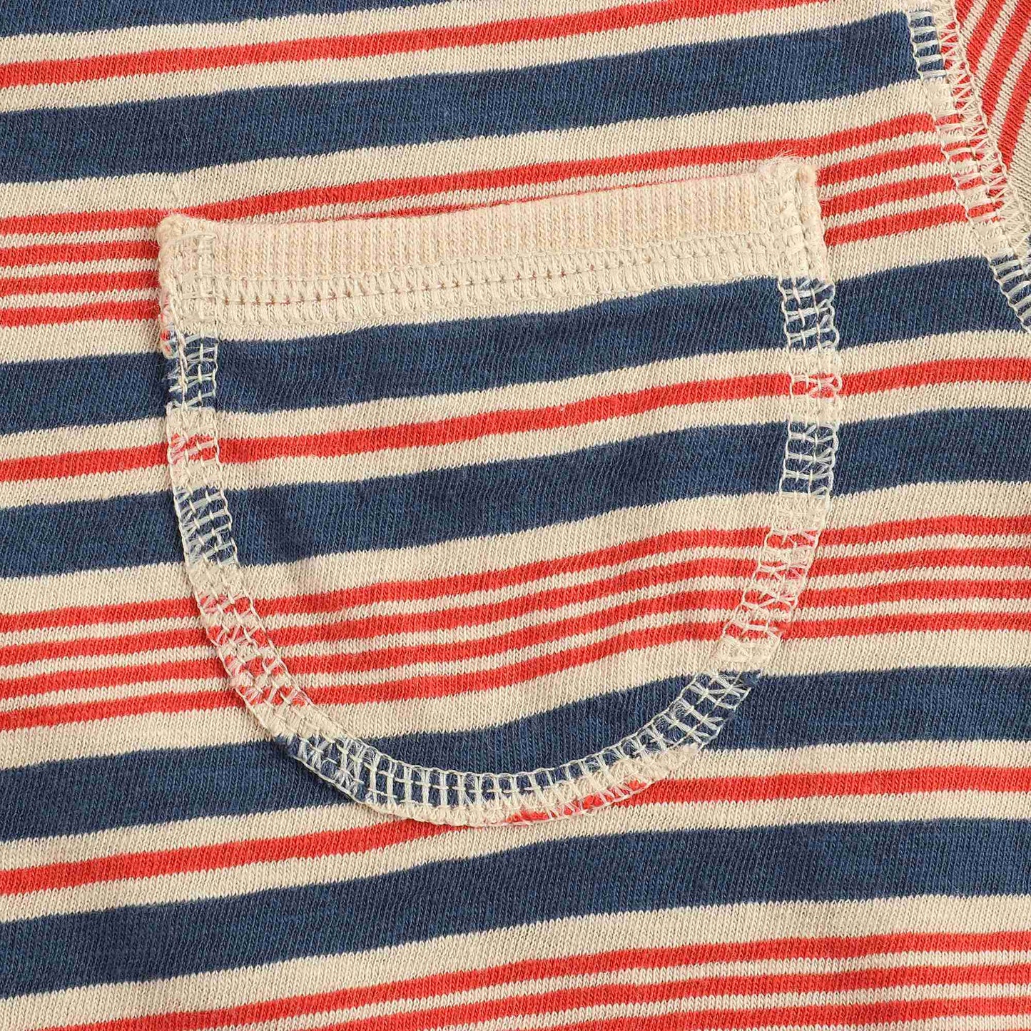 婴儿红色条纹棉T恤