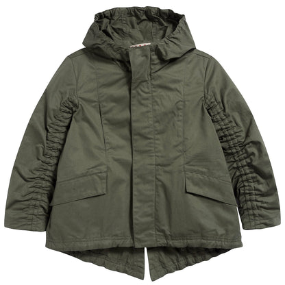 Boys Military Green Cotton Jacket