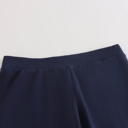 女童藏青色Logo棉打底裤
