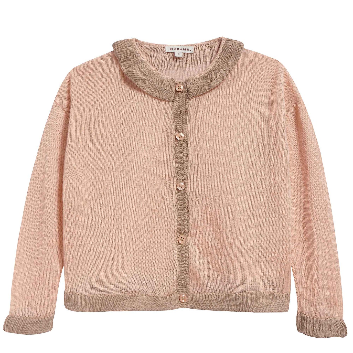 Girls Pink Baby Alpaca Knitwear Cardigan