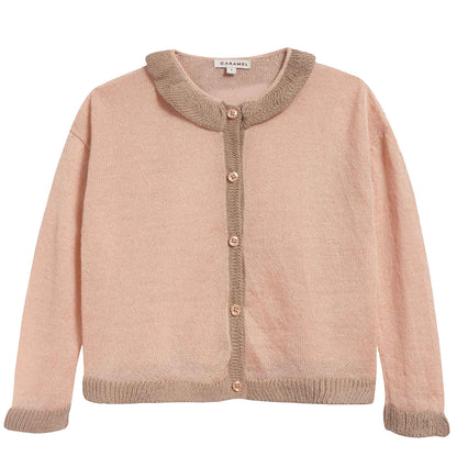 Girls Pink Baby Alpaca Knitwear Cardigan