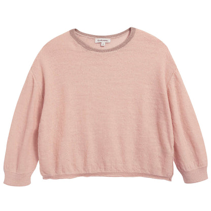 Girls Pink Baby Alpaca Knitwear Jumper