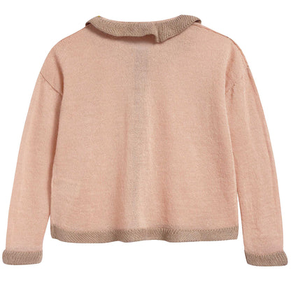 Girls Pink Baby Alpaca Knitwear Cardigan