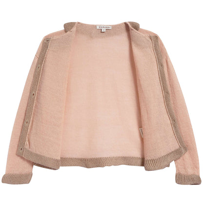Girls Pink Baby Alpaca Knitwear Cardigan