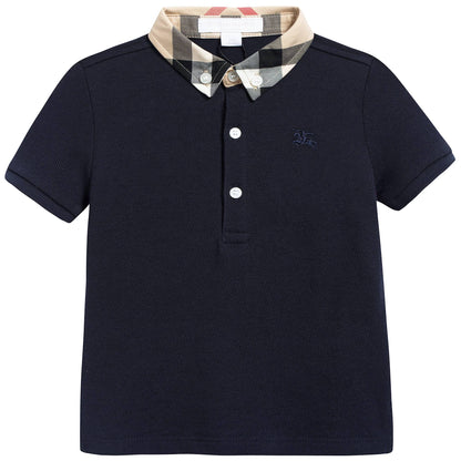 Baby Boys True Navy Cotton Polo Shirt
